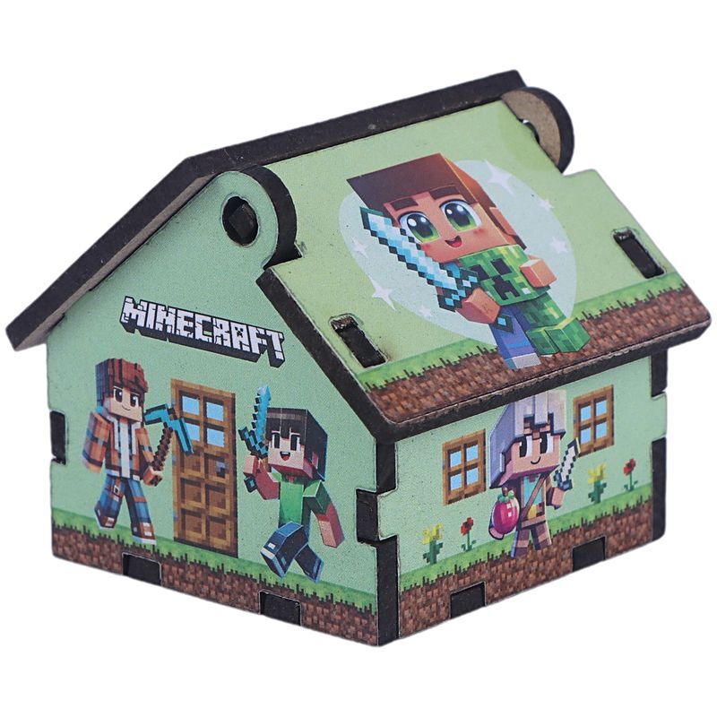 تراش چوبی مخزن دار طرح ماینکرافت پارسام بسته 6 عددی