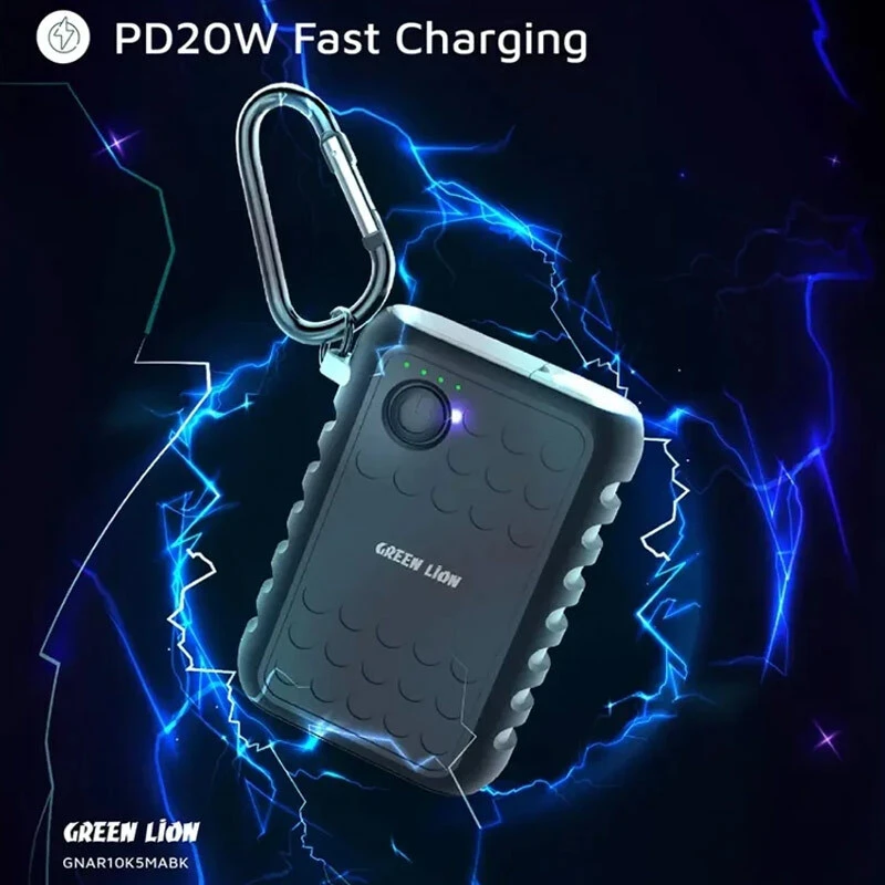 پاور بانک فست شارژ گرین لاین ARMOR GL-PX19 GNAR10K5MA PD 20W ظرفیت 10050 میلی آمپر ساعت