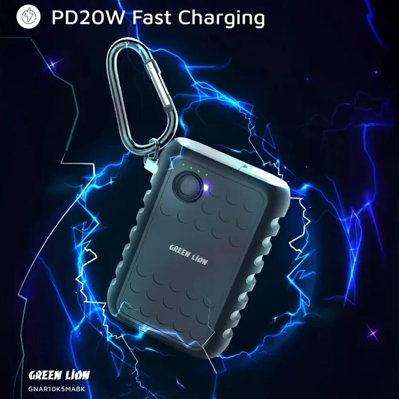 پاور بانک فست شارژ گرین لاین ARMOR GL-PX19 GNAR10K5MA PD 20W ظرفیت 10050 میلی آمپر ساعت