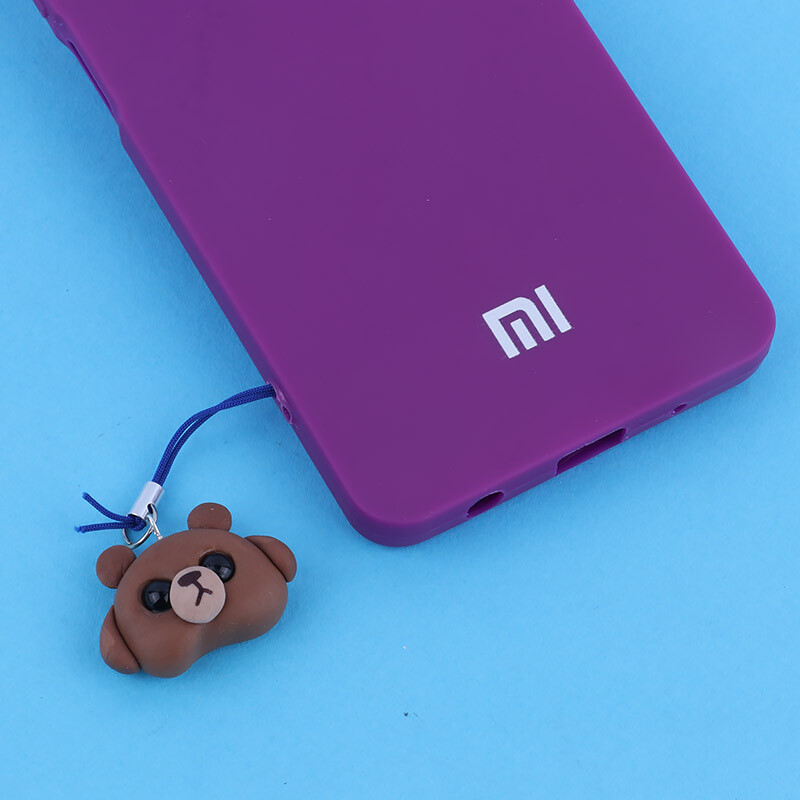 آویز فلش و موبایل طرح خرس قهوه ای خمیری