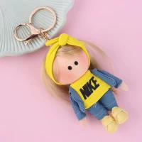 جاسوییچی عروسکی دست ساز رها لباس آبی زرد