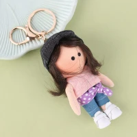 جاسوییچی عروسکی دست ساز رها لباس صورتی آبی