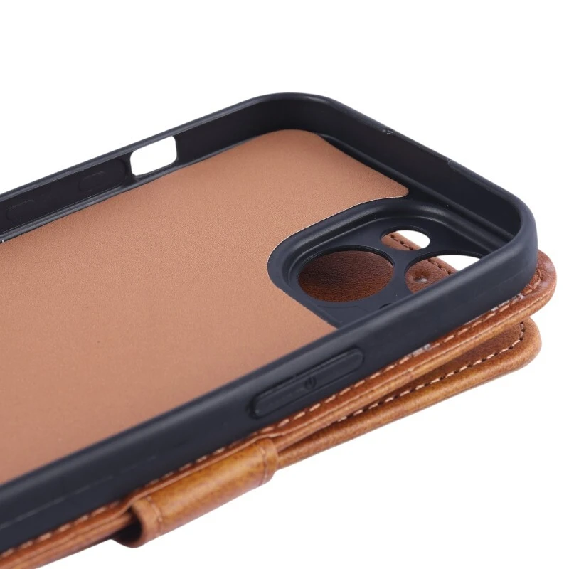 کیف چرمی مگنتی آیفون iPhone 15 محافظ لنزدار
