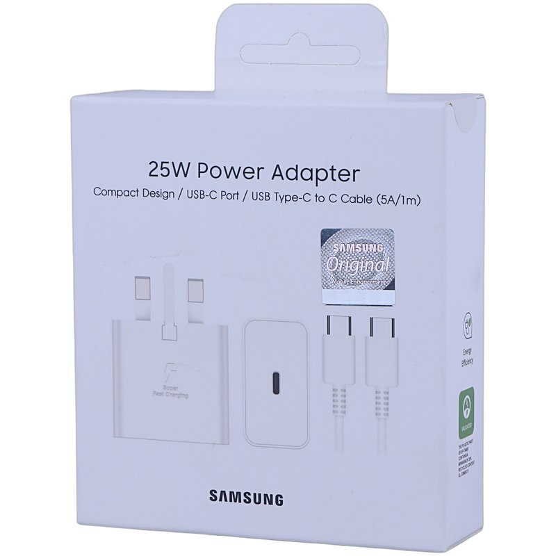 شارژر دیواری 25 وات سامسونگ EP-TA800 PD3.0 + کابل تایپ سی