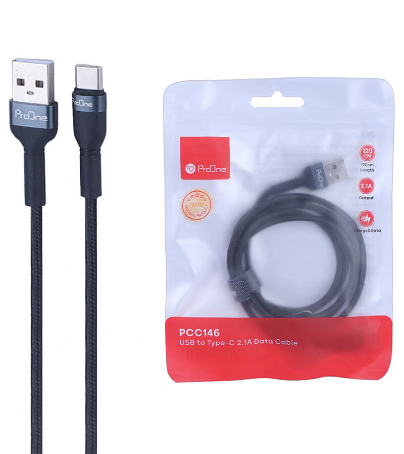 کابل تایپ سی 2.1 آمپر پرووان PCC146 طول 1.2 متر