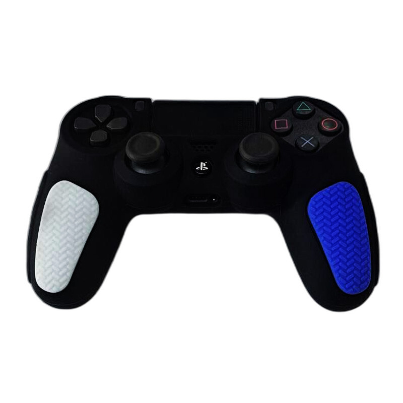 روکش دسته بازی PS4 استوپ دار زمینه مشکی آبی سفید