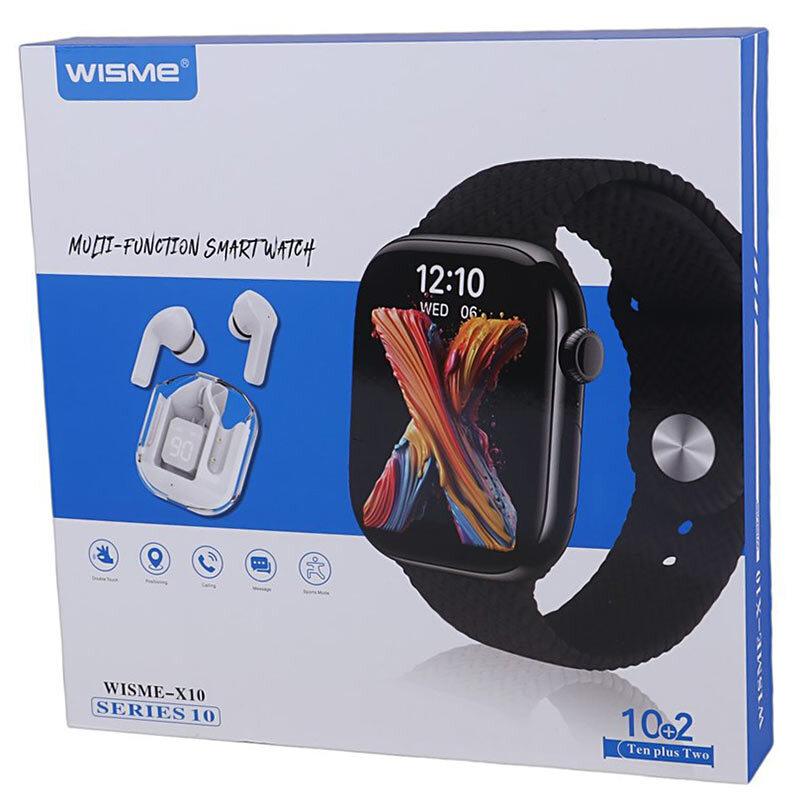 پکیج ساعت هوشمند و هندزفری بلوتوثی ویسمی WISME-X10
