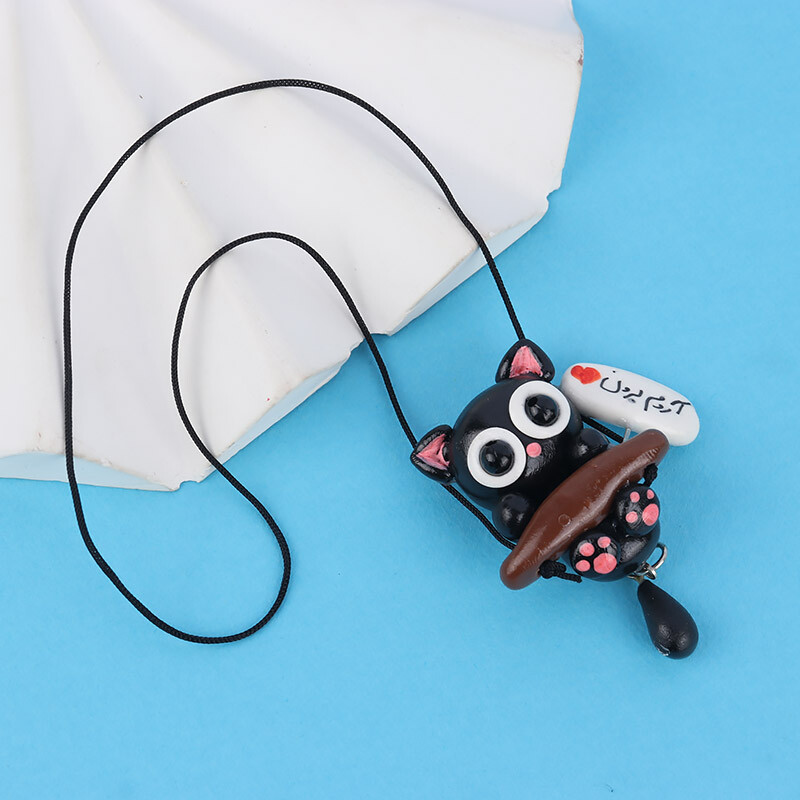 آویز ماشین طرح گربه سیاه