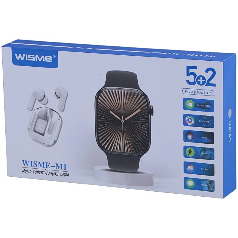 پکیج ساعت هوشمند و هندزفری بلوتوثی ویسمی WISME-M1