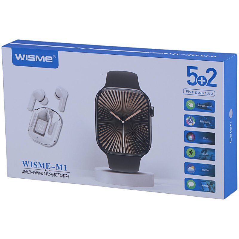 پکیج ساعت هوشمند و هندزفری بلوتوثی ویسمی WISME-M1