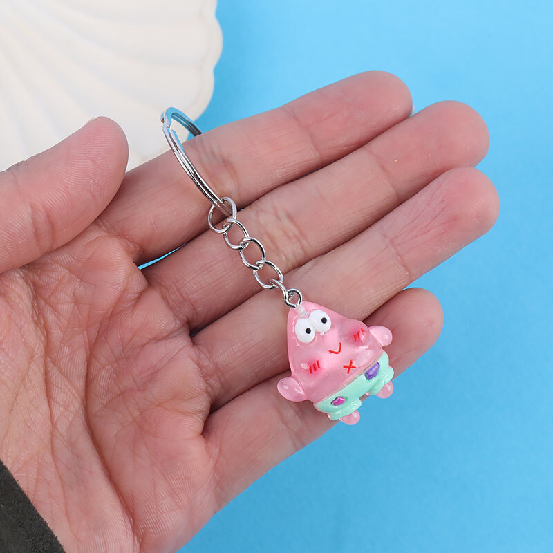 جاکلیدی سرامیکی باب اسفنجی و پاتریک شفاف شب تاب