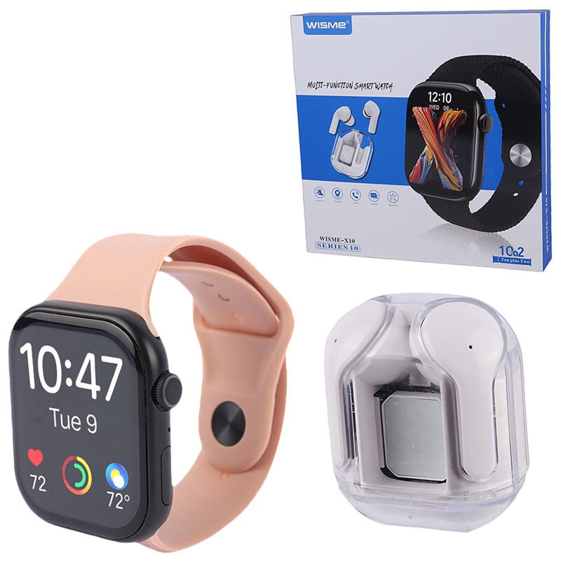 پکیج ساعت هوشمند و هندزفری بلوتوثی ویسمی WISME-X10
