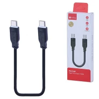 کابل کوتاه دو سر تایپ سی فست شارژ 60 وات پرووان PCC147 طول 25 سانتی متر
