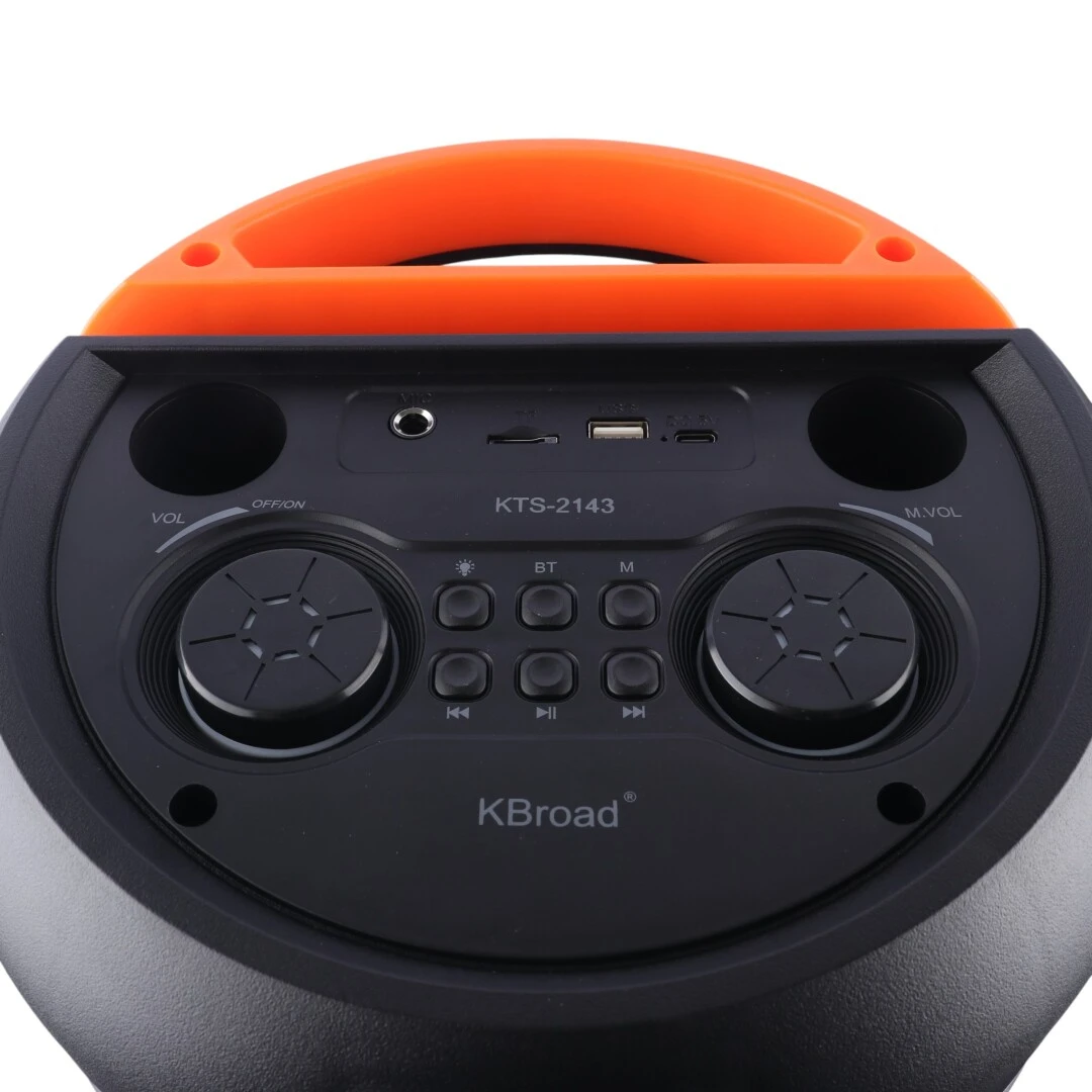 اسپیکر چمدانی بلوتوثی کی برود KTS-2143 + میکروفون
