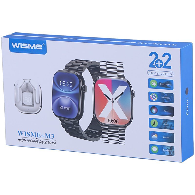 پکیج ساعت هوشمند و هندزفری بلوتوثی ویسمی WISME-M3