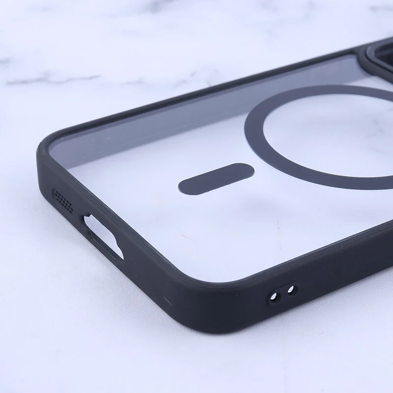 قاب PC مگ سیف Bracket سامسونگ Galaxy S23 FE 5G استندشو با محافظ لنز رینگی