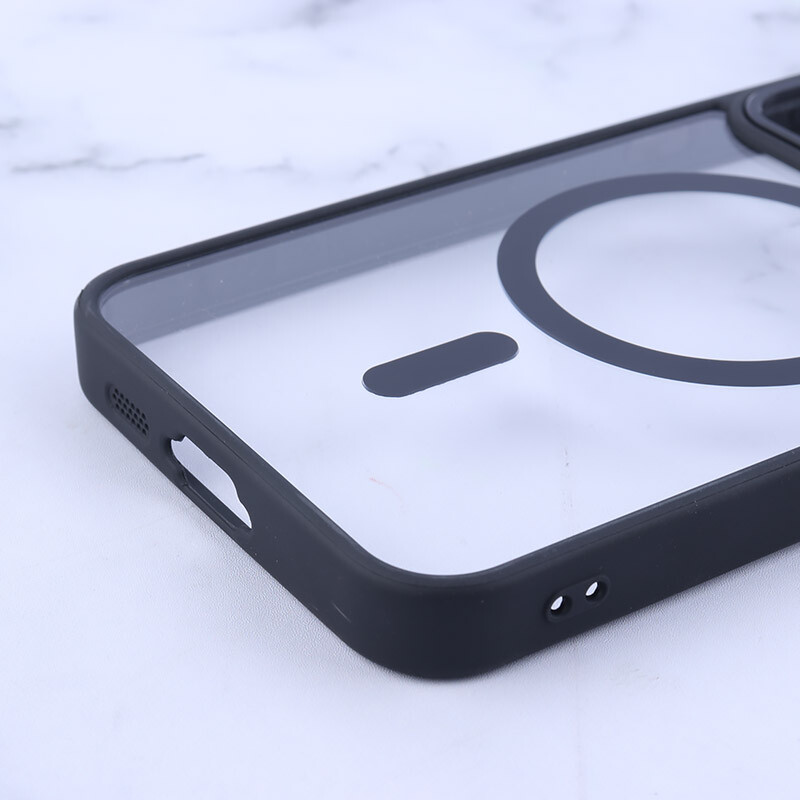 قاب PC مگ سیف Bracket سامسونگ Galaxy S23 FE 5G استندشو با محافظ لنز رینگی