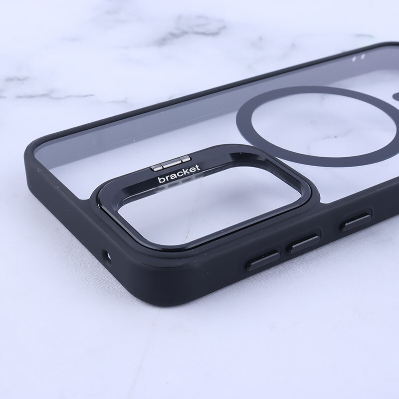 قاب PC مگ سیف Bracket سامسونگ Galaxy S23 FE 5G استندشو با محافظ لنز رینگی