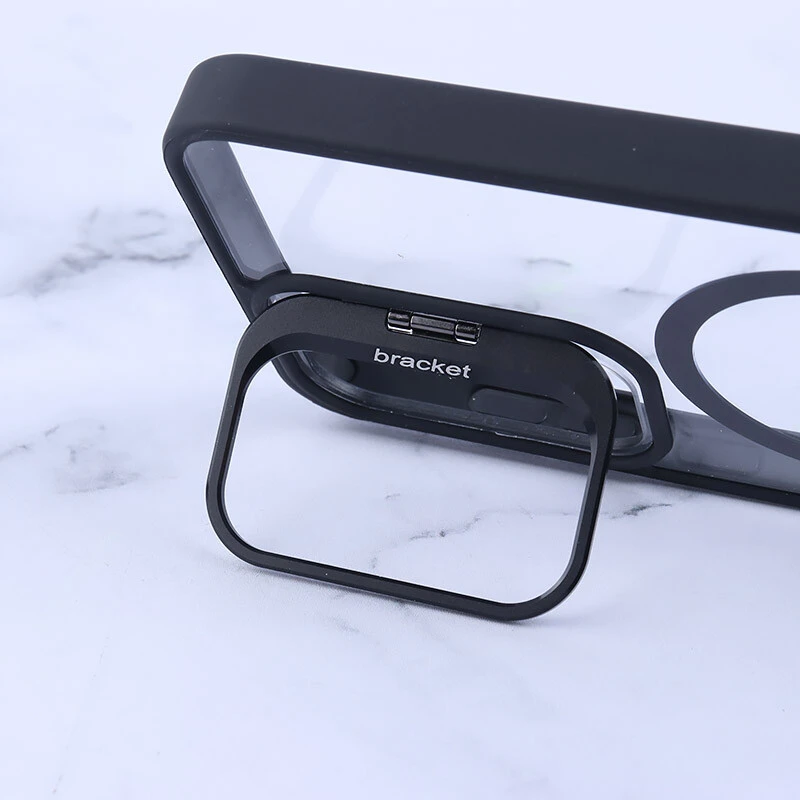 قاب PC مگ سیف Bracket سامسونگ Galaxy S23 FE 5G استندشو با محافظ لنز رینگی