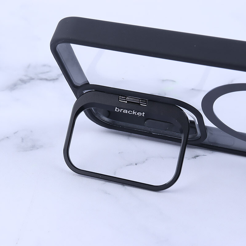 قاب PC مگ سیف Bracket سامسونگ Galaxy S23 FE 5G استندشو با محافظ لنز رینگی