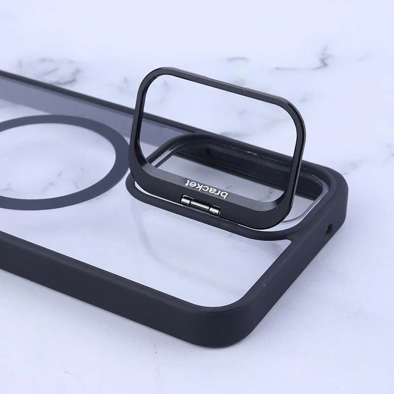 قاب PC مگ سیف Bracket سامسونگ Galaxy S23 FE 5G استندشو با محافظ لنز رینگی