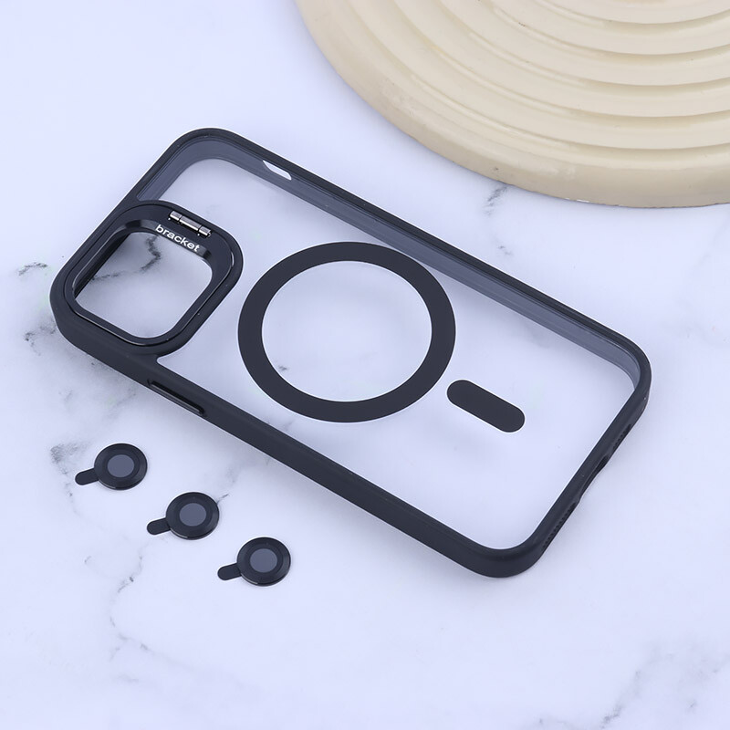 قاب PC مگ سیف Bracket آیفون iPhone 11 Pro استندشو با محافظ لنز رینگی