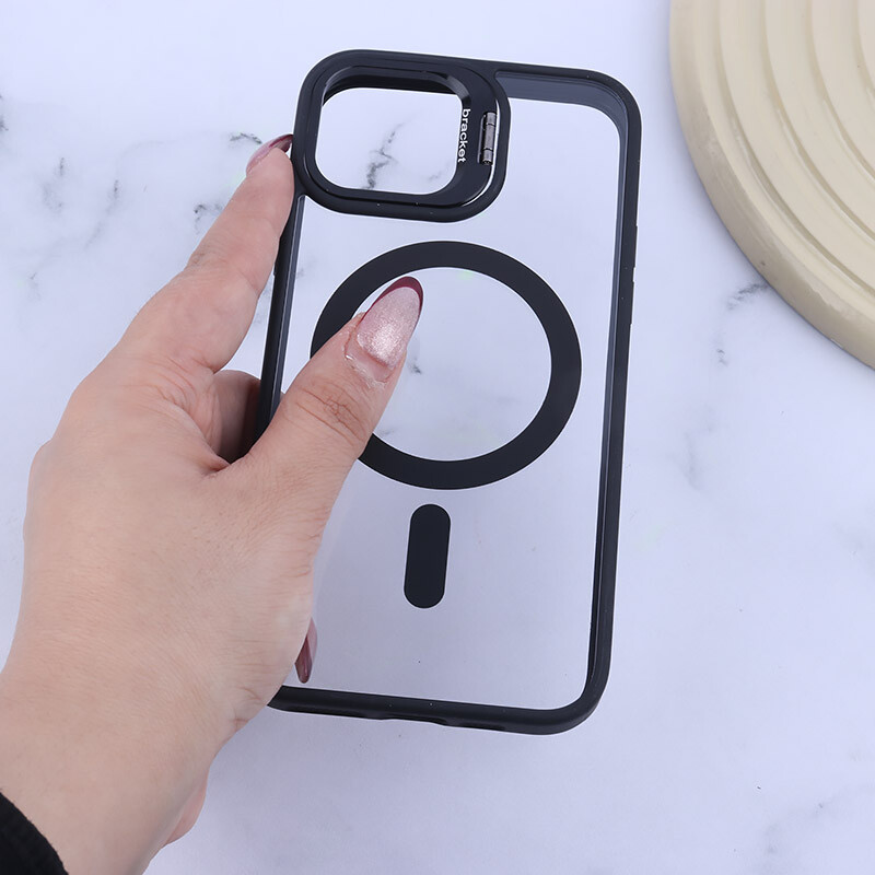 قاب PC مگ سیف Bracket آیفون iPhone 11 Pro استندشو با محافظ لنز رینگی