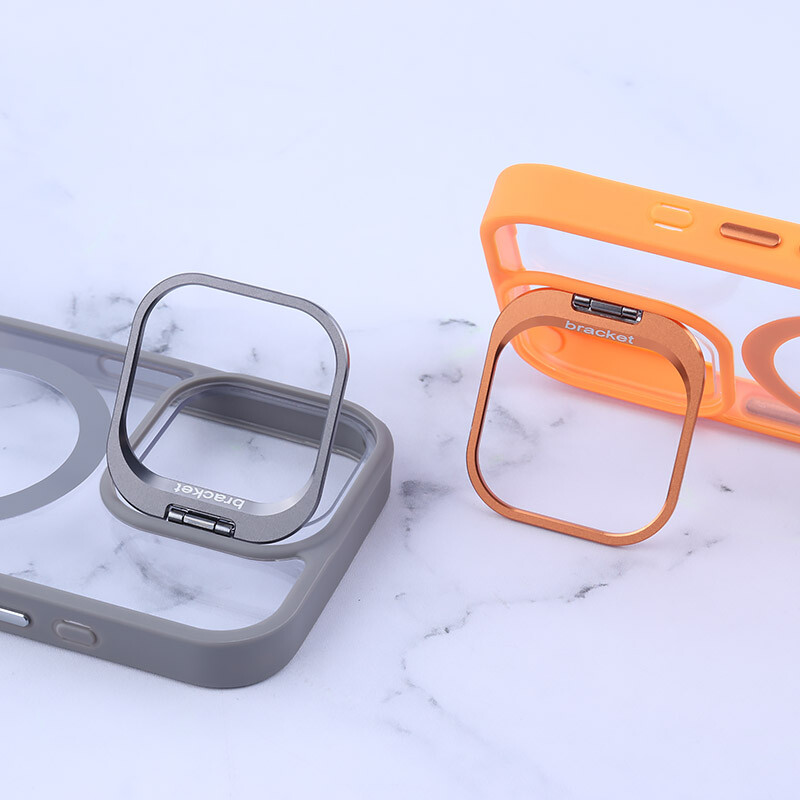 قاب PC مگ سیف Bracket آیفون iPhone 17 استندشو با محافظ لنز رینگی