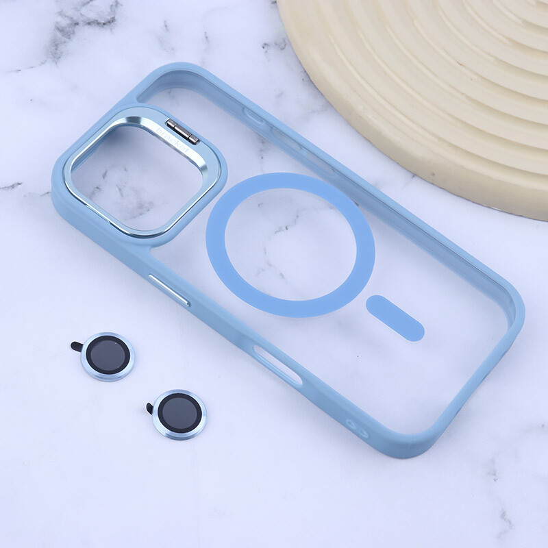 قاب PC مگ سیف Bracket آیفون iPhone 17 استندشو با محافظ لنز رینگی