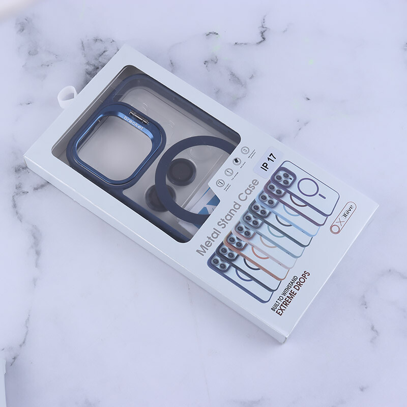 قاب PC مگ سیف Bracket آیفون iPhone 17 استندشو با محافظ لنز رینگی