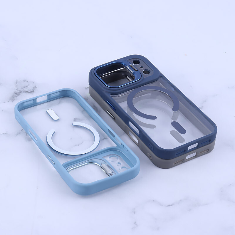 قاب PC مگ سیف Bracket آیفون iPhone 17 Pro استندشو با محافظ لنز رینگی