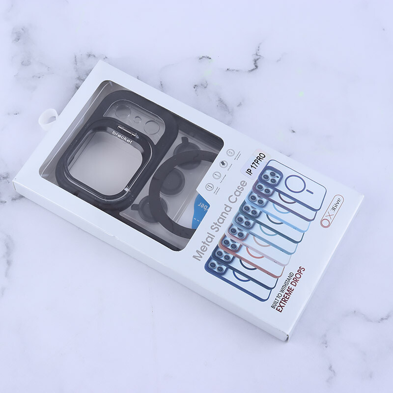 قاب PC مگ سیف Bracket آیفون iPhone 17 Pro استندشو با محافظ لنز رینگی