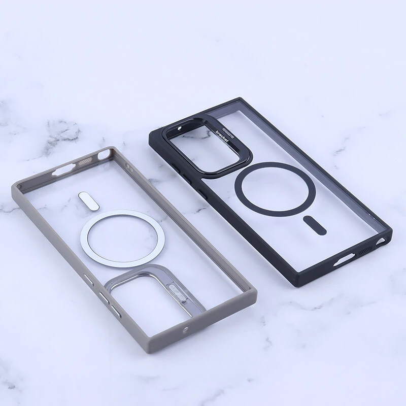 قاب PC مگ سیف Bracket سامسونگ Galaxy S23 Ultra استندشو با محافظ لنز رینگی