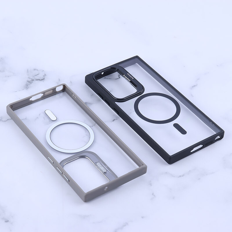 قاب PC مگ سیف Bracket سامسونگ Galaxy S23 Ultra استندشو با محافظ لنز رینگی