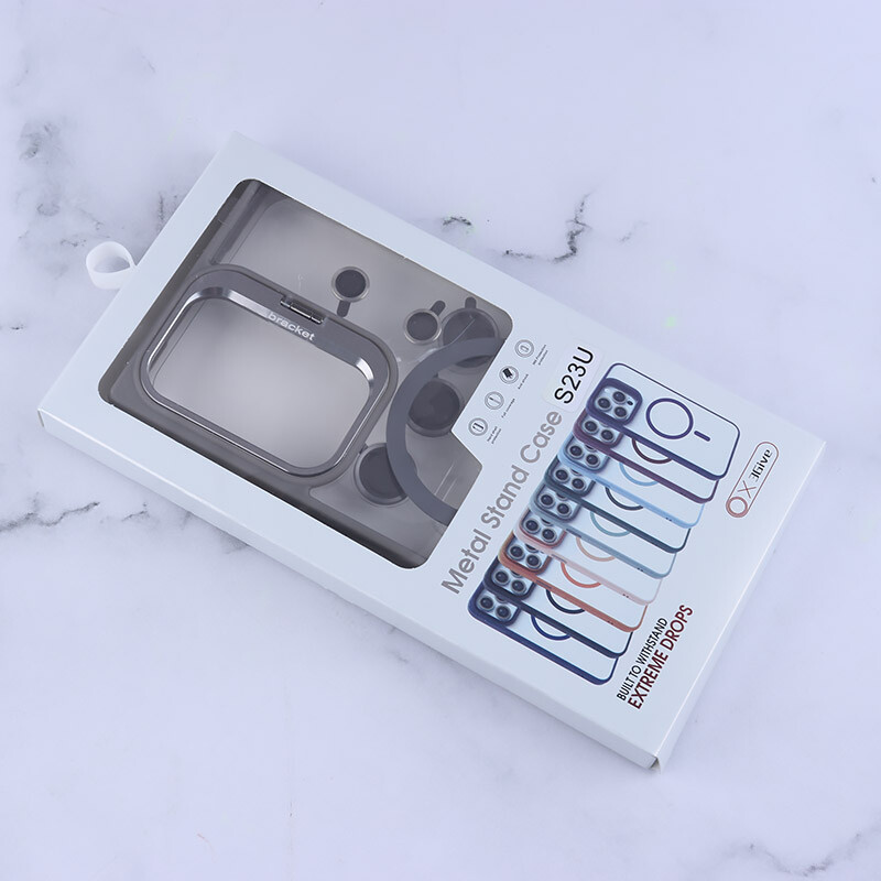 قاب PC مگ سیف Bracket سامسونگ Galaxy S23 Ultra استندشو با محافظ لنز رینگی