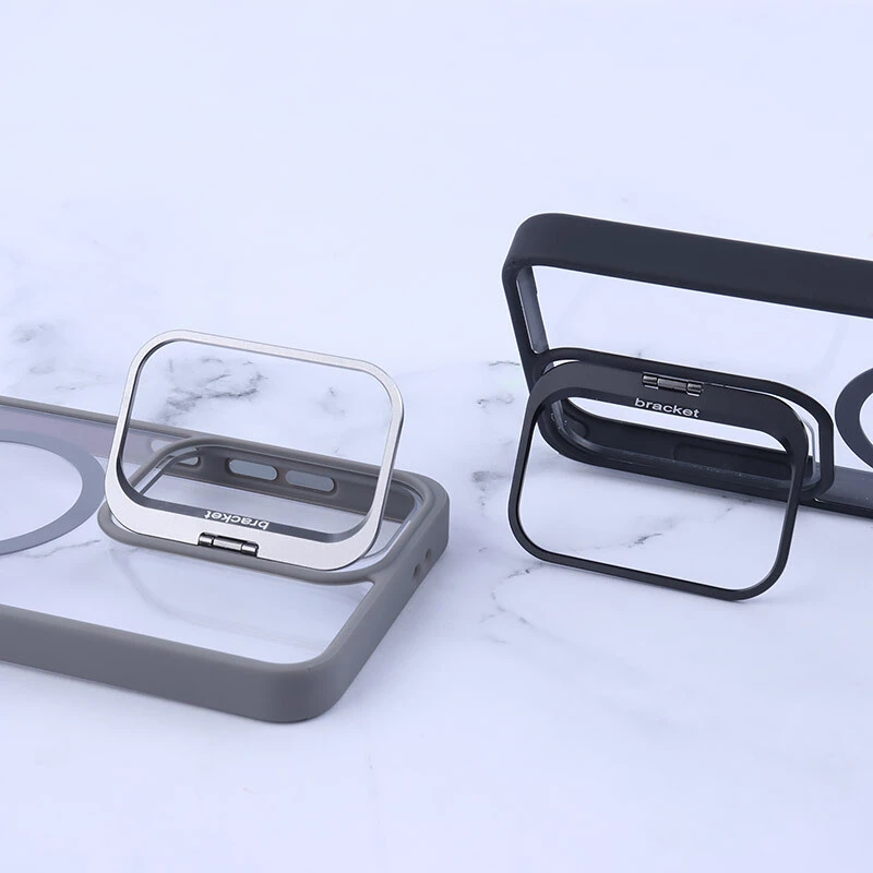 قاب PC مگ سیف Bracket سامسونگ Galaxy S24 FE استندشو با محافظ لنز رینگی