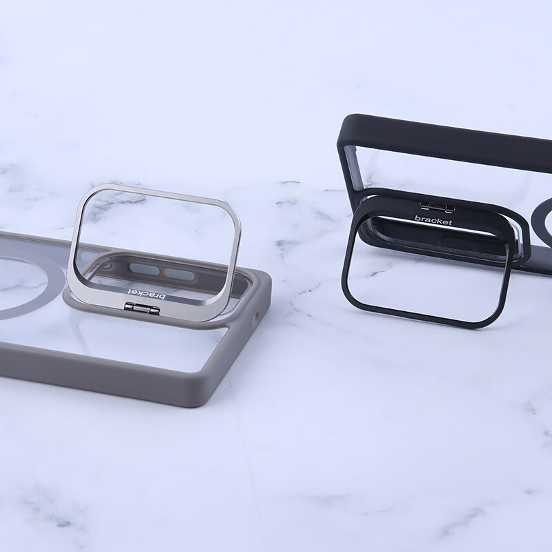 قاب PC مگ سیف Bracket سامسونگ Galaxy S25 Ultra استندشو با محافظ لنز رینگی