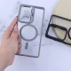 قاب PC مگ سیف Bracket سامسونگ Galaxy S25 Ultra استندشو با محافظ لنز رینگی