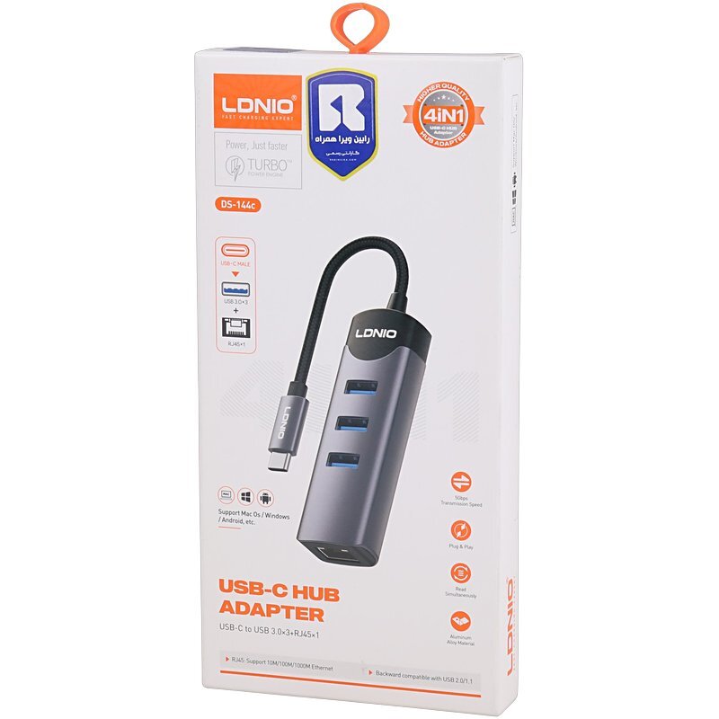 هاب 4 پورت Type-C الدینیو DS-144C