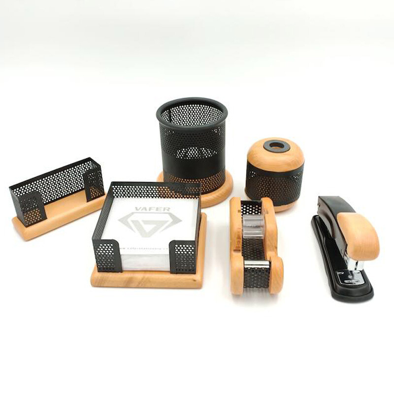 ست رومیزی 13 تکه چوب و فلز وافر