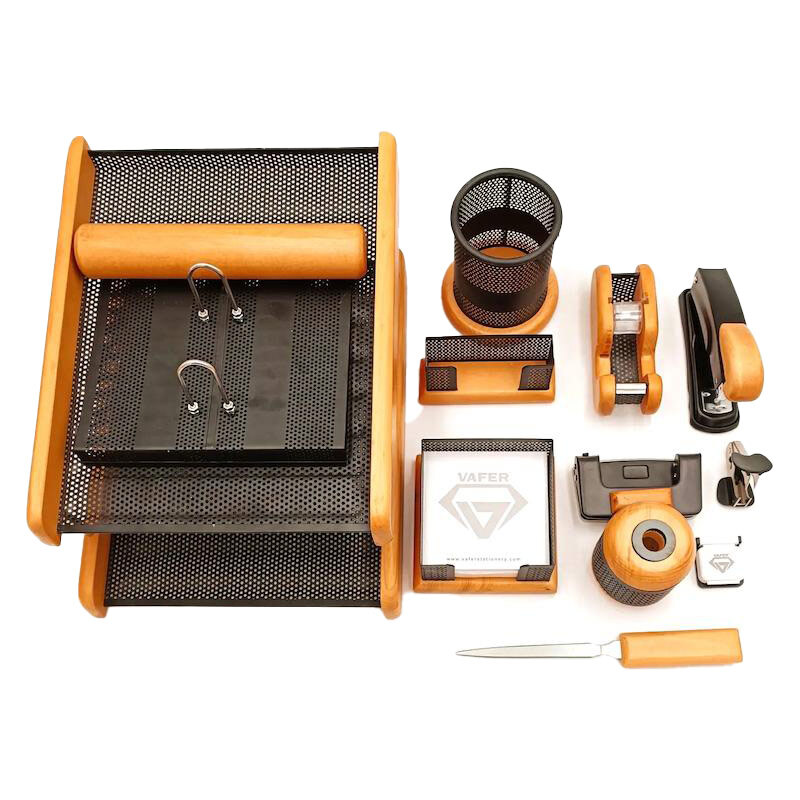 ست رومیزی 13 تکه چوب و فلز وافر