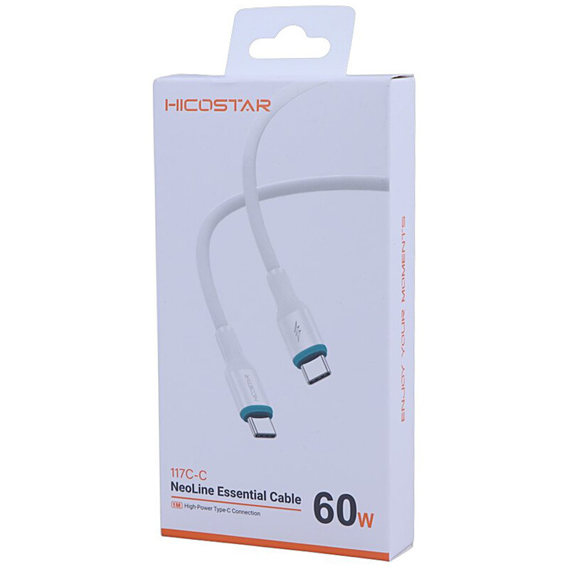 کابل دو سر تایپ سی فست شارژ 60 وات هایکو استار 117C-C طول 1 متر