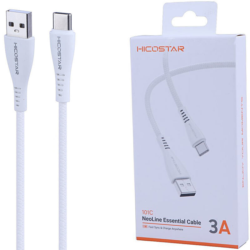 کابل تایپ سی فست شارژ 3 آمپر هایکو استار 101C طول 1 متر