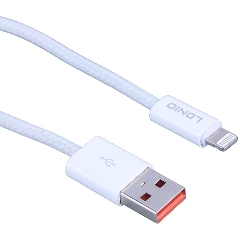 کابل کوتاه لایتنینگ فست شارژ 25 وات الدینیو LS901 طول 20 سانتی متر