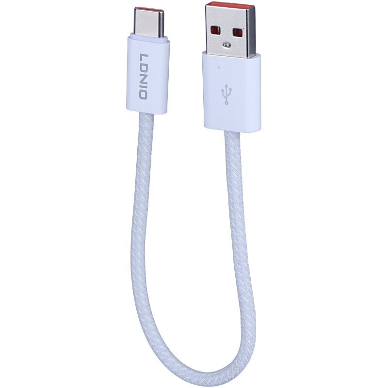 کابل کوتاه تایپ سی فست شارژ 25 وات الدینیو LS901 طول 20 سانتی متر