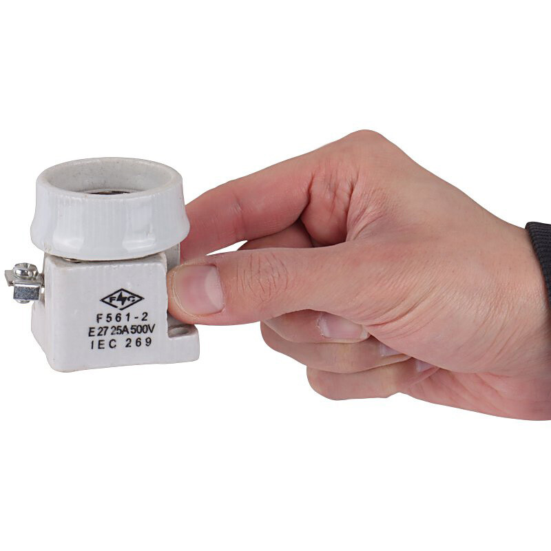 پایه فیوز 25 آمپر سرامیکی تک فاز E27