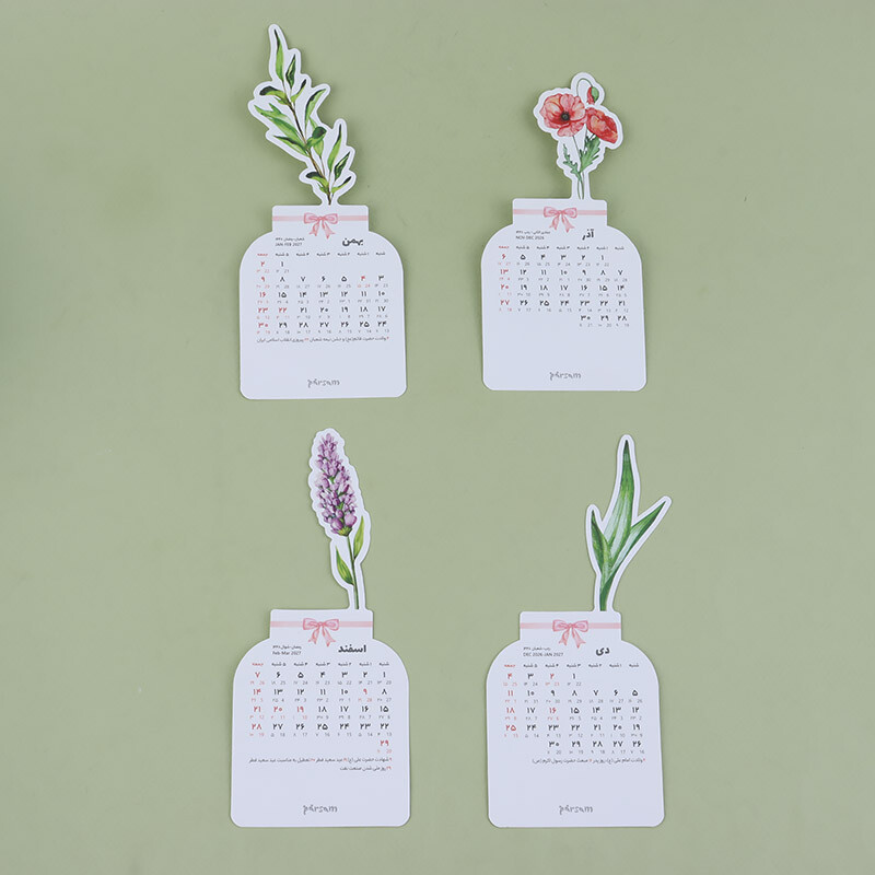 تقویم رومیزی 1405 پارسام طرح گل