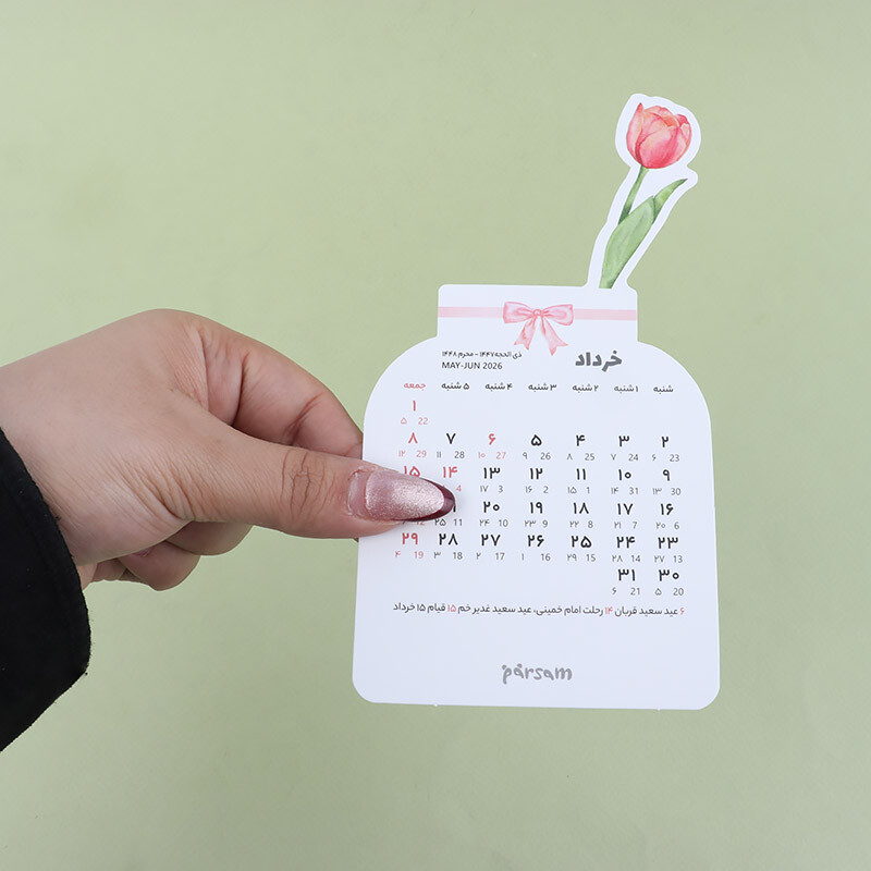 تقویم رومیزی 1405 پارسام طرح گل