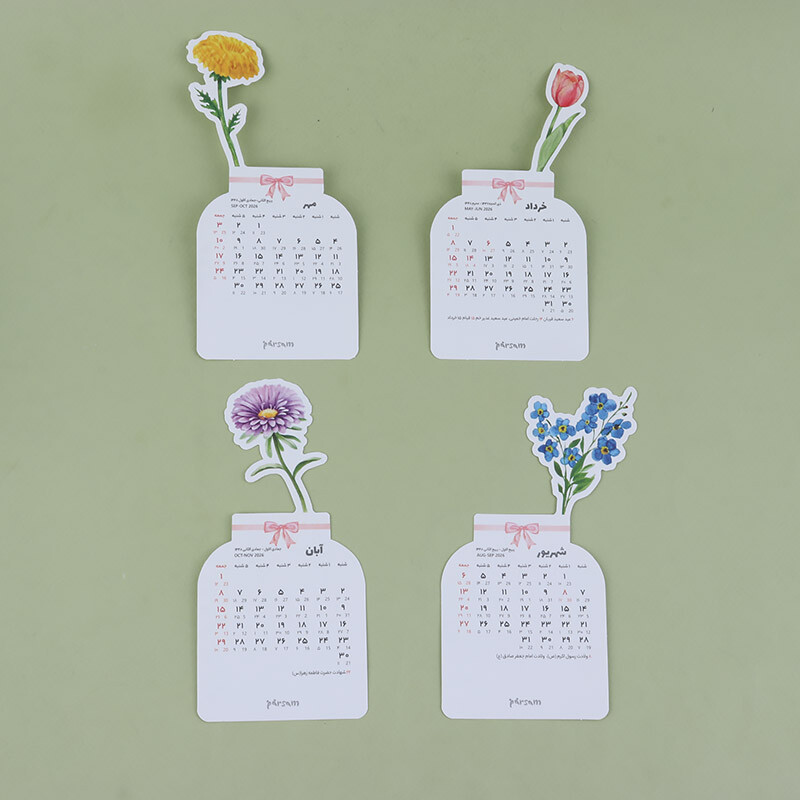 تقویم رومیزی 1405 پارسام طرح گل
