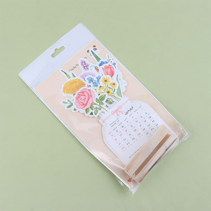 تقویم رومیزی 1405 پارسام طرح گل